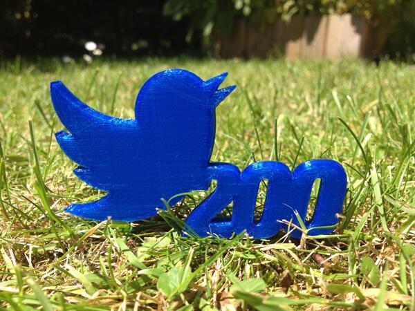 Thank you All. Stay tuned! #200follower #twitter #prototy3D #3dprinting #green
