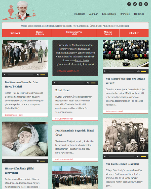 “Risale-i Nur’un Kahramanı” Ahmed Hüsrev Efendi ile ilgili bir başka site: husrevaltinbasak.com