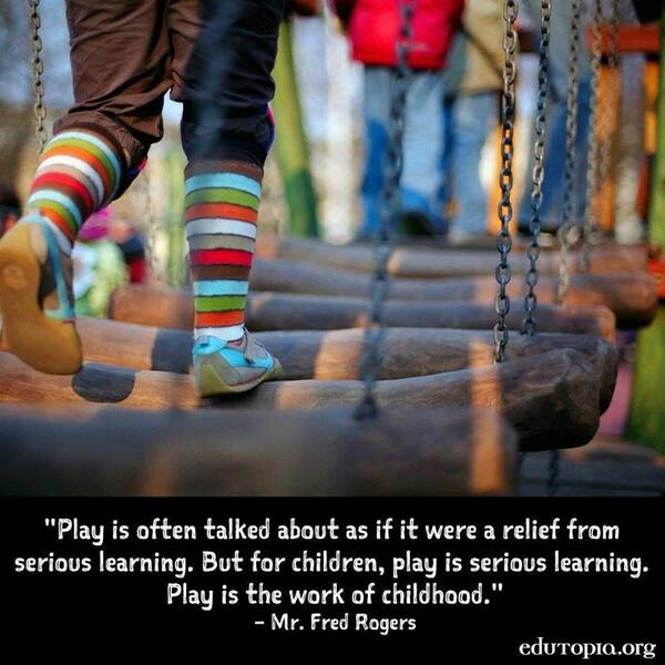EarlyYearsEHU's tweet photo. Play is the work of #childhood! #earlyyears http://t.co/7CgDCl4wch