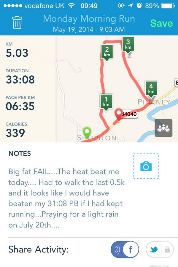 Rubbish run today :-( #heat #sun