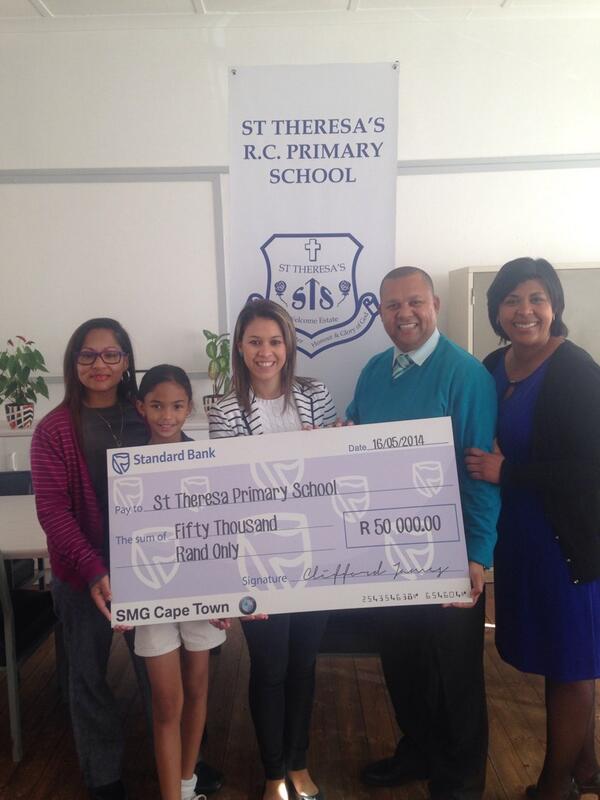 Heart1049FM's tweet image. We just officially handed over the R50 000 to St Theresa Primary! #HowCoolIsYourSchool