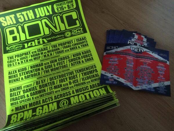 bionicevents's tweet image. #bionic14 @MotionBristol flyers/posters have started arriving. Last remaining SAVER TICKETS &amp;gt; tickettailor.com/checkout/view-…