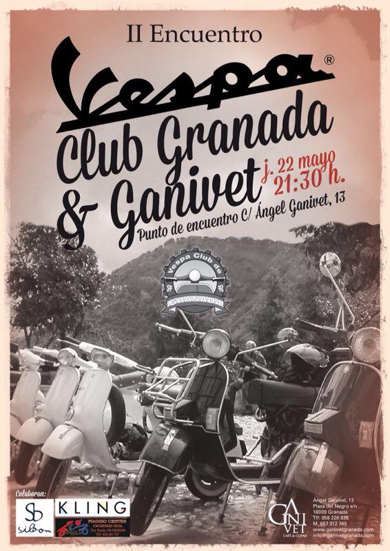 ganivetgranada's tweet photo. @DanielRivasMald Este jueves 2ºencuentro #Vespa Ruta Turística #Granada y meta Ganivet!! #Cerveza #picoteo #VespaClub http://t.co/BXwvSSLaUR