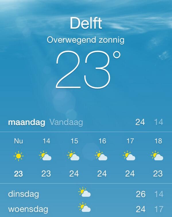 Beste weersverwachtingen! Lekker buiten eten!