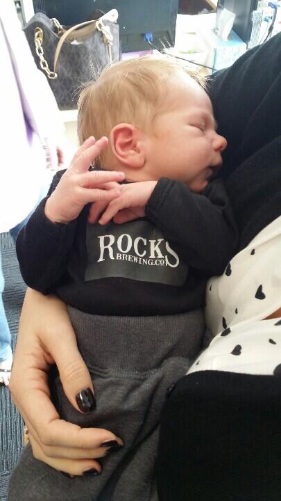 rocksbrewingco's tweet photo. Newest team member @RocksBruiser on site &amp;looking smashing in his new uniform w @the_rocksgirl @RocksBoy @RocksBoxer http://t.co/SAVX22MiLi