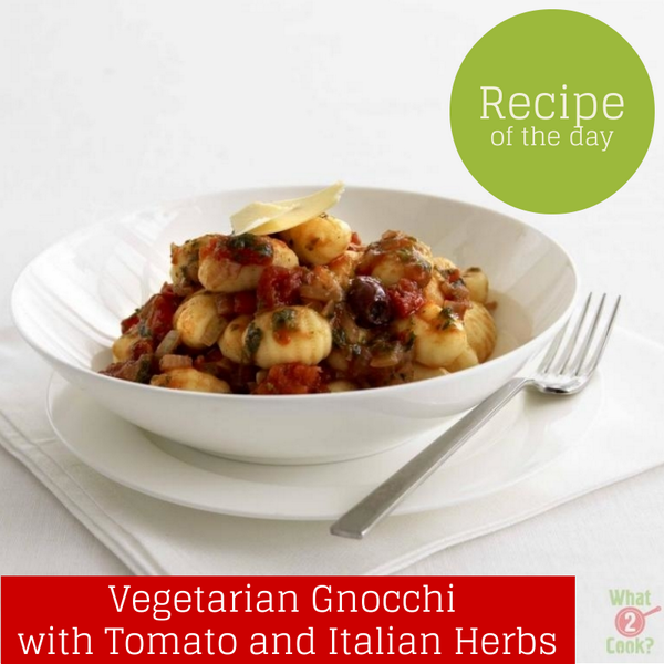 What2cook1's tweet photo. #recipeoftheday for #meatlessmonday , Vegetarian Gnocchi with Tomato and Italian Herbs. http://t.co/zffWK31nfl http://t.co/348MXyP5hk