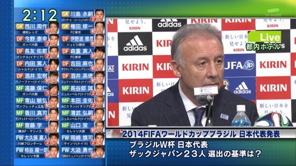 Bernstein ザックジャパン ワールドカップ代表23人メンバー決まる Http T Co Ayvk5qojqq Bernstein ザックジャパン ワールドカップ代表23人メンバー決まる Http T Co Ayvk5qojqq