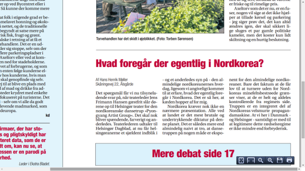 Gæstespil fra Nordkorea i Helsingør. Svar på kritisk debatindlæg her. bit.ly/1mgkHTL <a href="/HelsingoerDag/">Helsingør Dagblad</a>