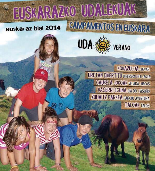 consorciobertiz's tweet photo. Plazas libres CAMPAMENTOS DE VERANO EUSKARAZBLAI. Un verano inolvidable aprendiendo euskera.  :http://t.co/unGq2sYd8h http://t.co/K6CE3fk3uu