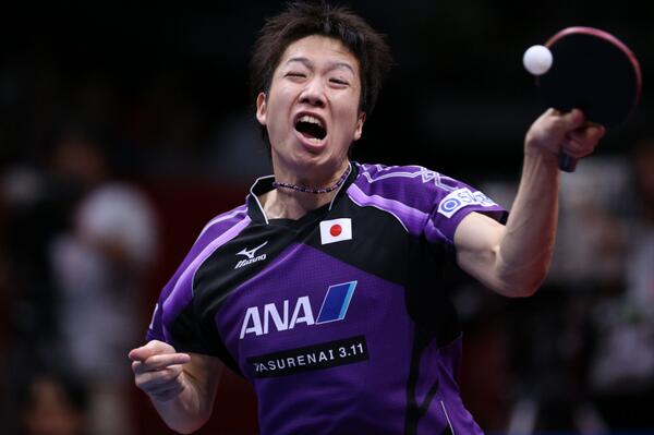 #JA全農 #世界卓球 #TTokyo2014 準決勝 #日本代表 vs #ドイツ代表 時のショットから。facebook.com/JapanTable2014