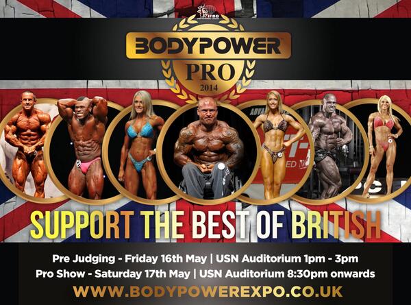 BodyPowerExpo's tweet photo. Support bodybuilding at BodyPower by attending our pro show with over 7 UK athletes competing http://t.co/yORphM0Dhr http://t.co/6t2YH4fUGh