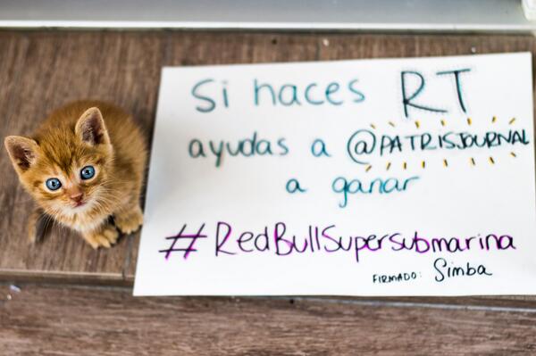 Si me hacéis RT le hacéis feliz, y a mí también ♡ #RedBullSupersubmarina