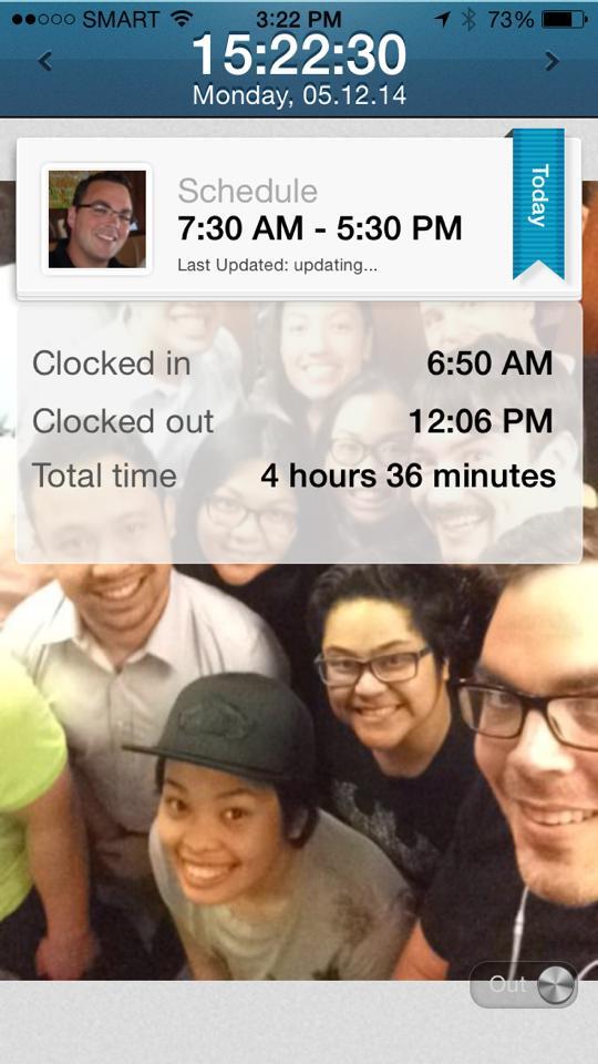 PayrollHero's tweet image. Elevator clock out on the way to lunch #GroupSelfie #Selfie @PayrollHero #PunchClock