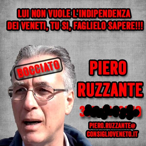 TeaPartyVeneto's tweet photo. Lui è Ruzzante, un cons.reg. Veneto che non vuole il referendum sull'indipendenza. TU INVECE SI #truth @CarloSandrin http://t.co/rH2RiOicrG