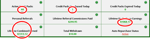 BlogOnlineMoney's tweet image. Creditpack Nr. 44 gekauft. 
Es läuft und läuft 
Geld verdienen mit Klicken auf Werbebanner