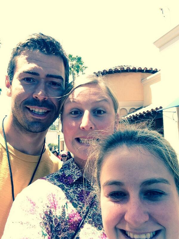 HollyBradshawPV's tweet photo. Had the most amazing time at Universal Studios, California with @PaulJamesWalker and Sally Peake 😁😁 #vertitude #amaze http://t.co/nKWcd82GtN