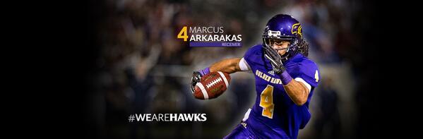 WLUAthletics's tweet photo. Check out our brand new cover photo featuring MFOOT @MarcusArkarakas #WeAreHAWKS http://t.co/W7x4ijEJvt