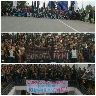 CN_ICI's tweet photo. Curva Nord PSPS Pekanbaru ANTI Curva Sud Milano.

#CiaoMerdeeee (Milan) http://t.co/Vu3QoCk27v
