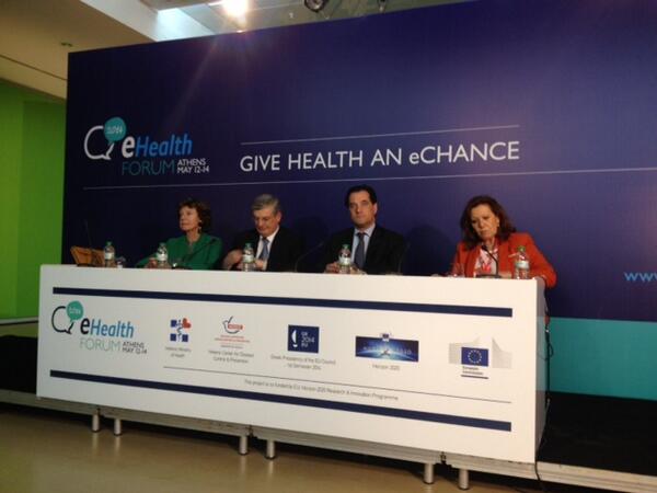 EEAthina's tweet photo. "Give health an #eCHANCE" @EU_eHealth @EU_eHealthForum @AdonisGeorgiadi @NeelieKroesEU @borgton @gr2014eu @EU_H2020 http://t.co/n6mAXmb1Fy
