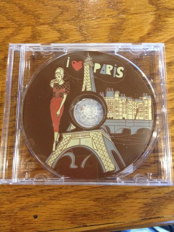 realCafeOle's tweet photo. One of my amazing customer brought me a chocolate edible CD from Paris! http://t.co/4lUOune31o