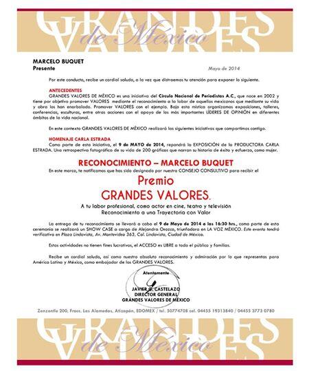 MarceloBFans's tweet photo. Estamos muy orgullosas de nuestro guapísimo @MarceloBuquet y de su reconocimiento FELICIDADES #BuquetFamily #WeLoveU http://t.co/90ufGdlIDx