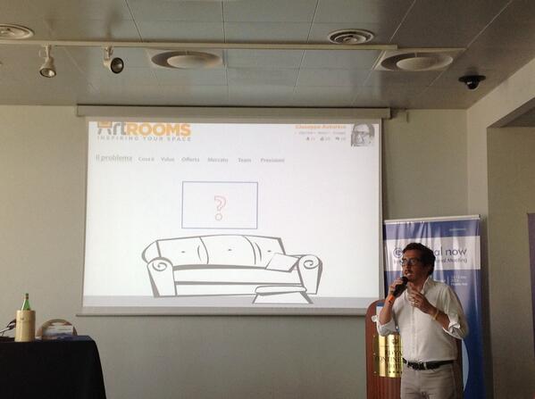 MindTheBridge's tweet photo. Pitching time: 1st project selected for the #business idea contest is @art_rooms by @g_autorino #art #GoGlobalNow http://t.co/14wFRCwYhF