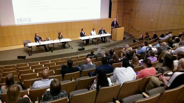 RoyKuntz's tweet photo. Research Roundtable at #USF in Tampa at the Moffitt Cancer Center. Discussing breakthroughs in research and funding. http://t.co/FDFiDYieHA