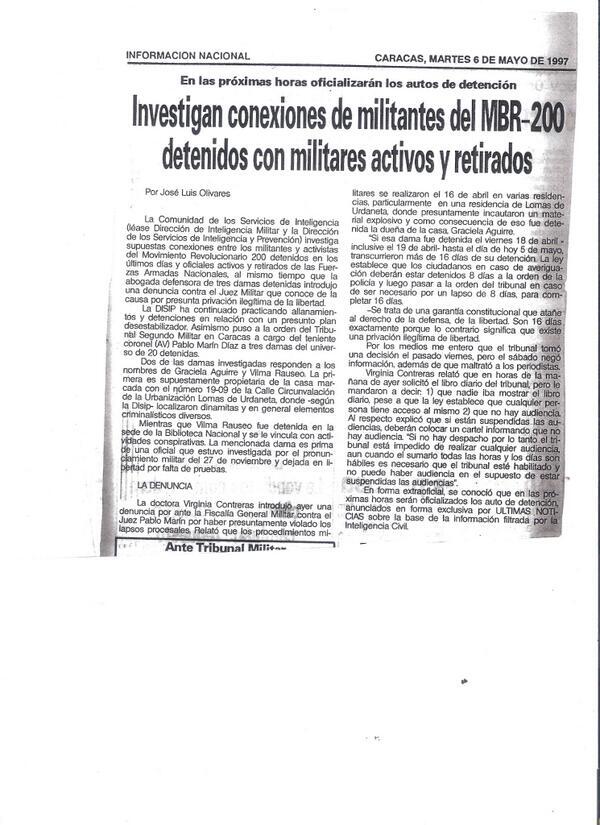 Danymarca's tweet photo. @NicolasMaduro 1997 el proceso revolucionario y sus miembros eran atacados y perseguidos por la derecha MBR-200 http://t.co/PfnWo9fz5W