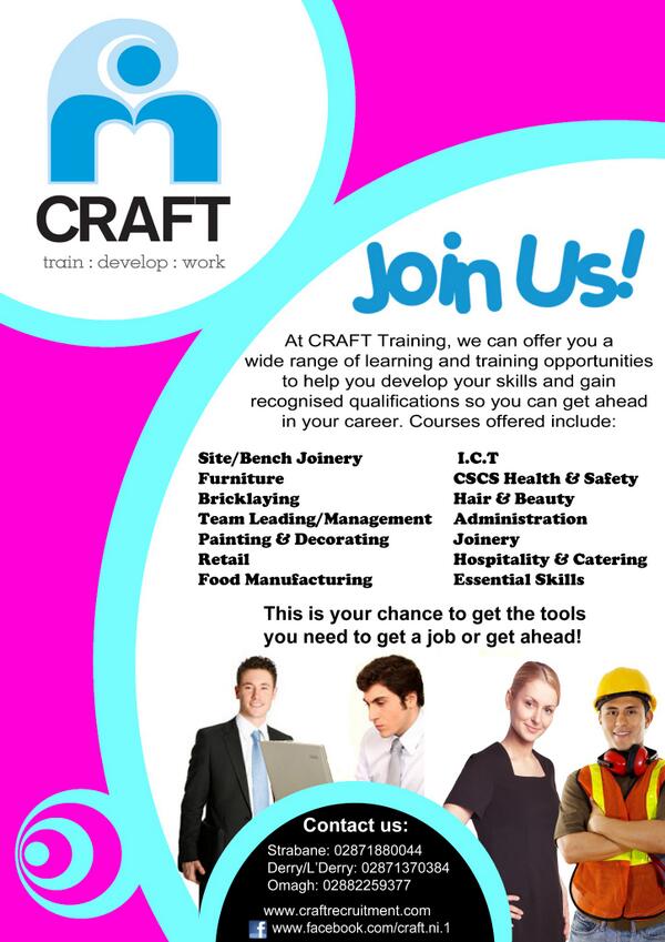 This week at CRAFT, we'll be holding open days for students and employers to come in and have a look around!