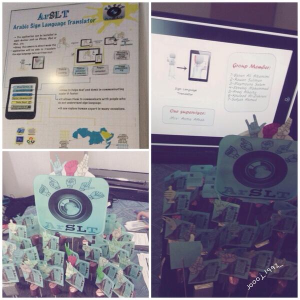 JoOoj_tk's tweet photo. Our corner in career day 👍😍#ArSLT #Graduation_project #computer_scince #جامعة_تبوك #مشروع_التخرج http://t.co/9tRdEbcJLR