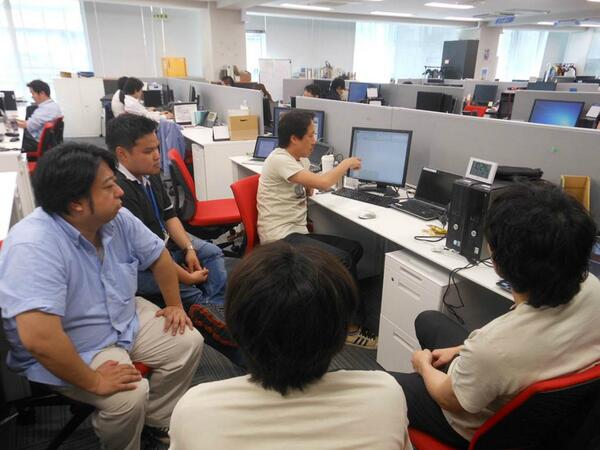 msgpdhackday's tweet image. GPD Japan - Hard at work at #msgpdhackday2014