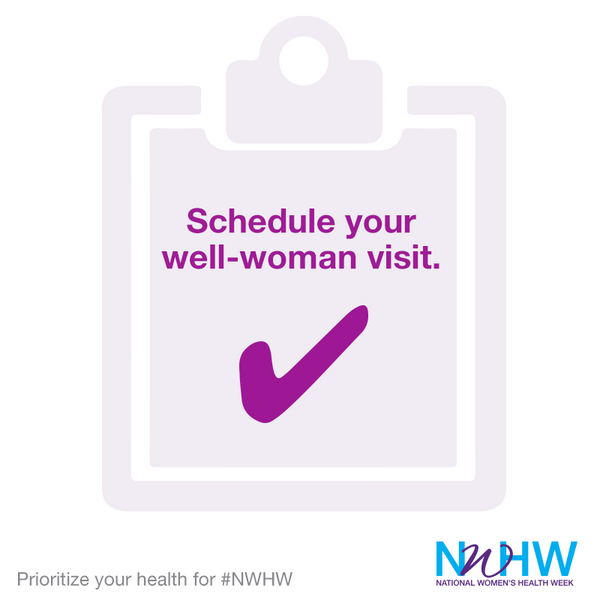 Maricopahealth's tweet photo. It’s Nat’l Women’s #CheckupDay! Pledge to schedule your #wellwoman visit http://t.co/raRLsaRmyy #NWHW http://t.co/cyypnIhOXI
