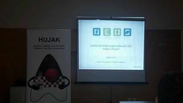 neos_hr's tweet image. Lecture by Iva & Marko at #javacro