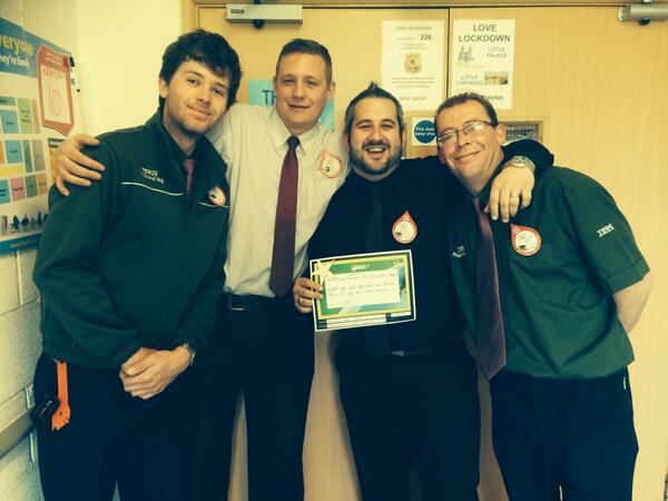 UGGED's tweet photo. @ShaneUzzell @garethdinham @gazzman71 Shane celebrating a great Produce move, well done the Produce &amp; Merch teams http://t.co/JXuuwbLn99