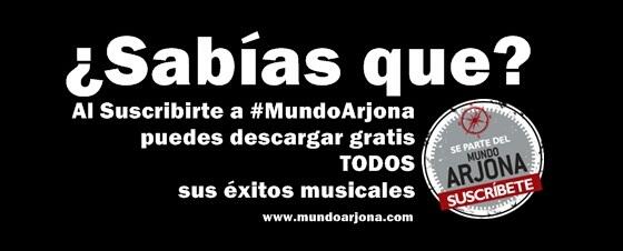 fenixecuador's tweet photo. ¿Sabías que? Al suscribirte a #MundoArjona puedes descargar TODOS sus éxitos musicales Visita http://t.co/gy5cFNI378 http://t.co/YsMQb7ZMej