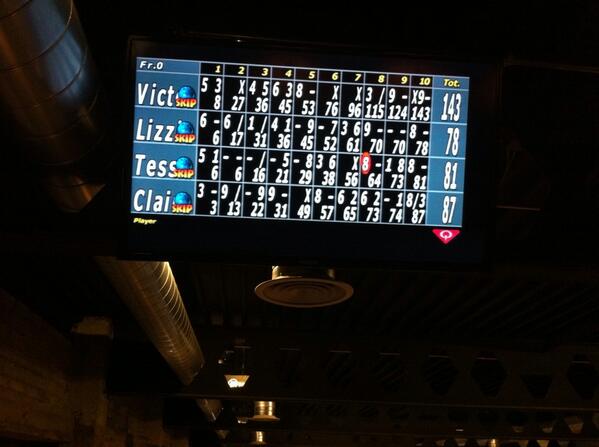 chibberto's tweet image. Victor strikes again! @victoriahaworth @tdibble22 @LizzieWhite192 #bowling #lane7