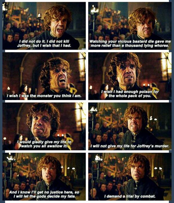 DaenerysSpain's tweet photo. Lo mejor del capítulo.  Grande Peter Dinklage. Grande Tyrion. http://t.co/fRLyQ7JoQY