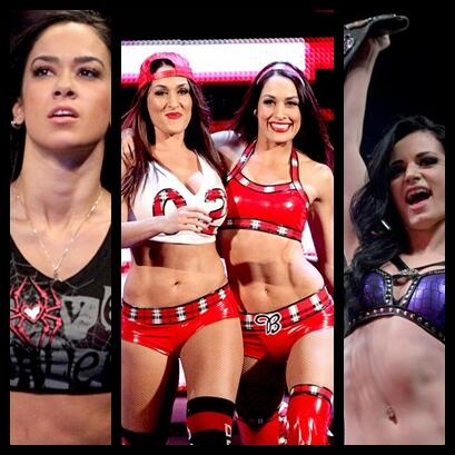 BellasFan4ever's tweet photo. Who would you want to see on #RAW tonight? 
#replytweet for AJ Lee  
#RT for Bellas  
#favorite for Paige http://t.co/2Rju9sEpFh