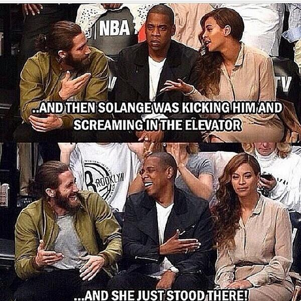 DespaRobinson's tweet photo. Later at the Nets game, Jay-Z explains.... #jayz #solange #beyonce #solangeknowles http://t.co/ZcCI79hiuW