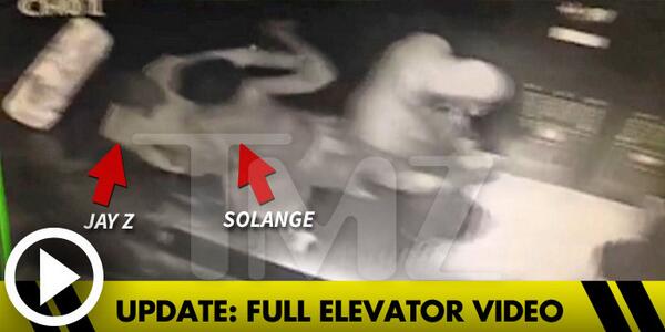 TMZ's tweet image. UPDATE: Watch the FULL ELEVATOR FOOTAGE of Solange Knowles attacking Jay Z after the Met Gala tmz.me/yJL5G6l