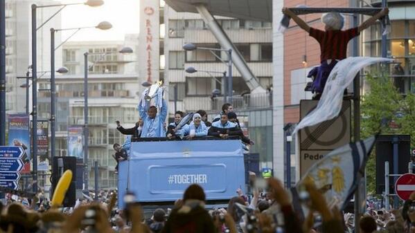 RoyCropperNOT_'s tweet photo. Bus wankers 
#MCFCParade http://t.co/NOTBdSR3un