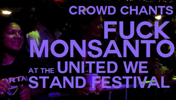 Fuck Monsanto! #UnitedWeStandFestival Crowd Expressing Views on Monsanto youtube.com/watch?v=S8nbAv… <a href="/TheAntiMedia1/">Anna Bass</a> #OCAM