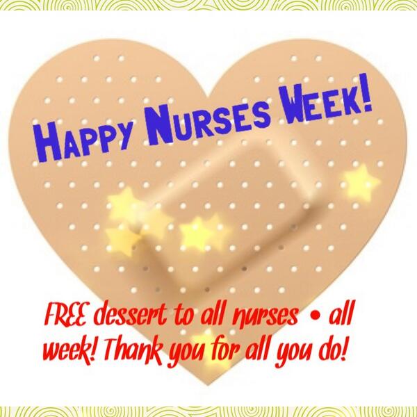 vekys's tweet photo. Happy Nurses Week! #free dessert for all nurses - thank you for all that you do! #listowel #NursesWeek http://t.co/CKevOBsVby