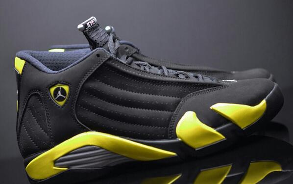 Truu_Shit's tweet photo. Air Jordan 14 - Thunder release on 07/04/2014 for $170 via http://t.co/8a6hZNUh7s #KoFapp http://t.co/KRgPpR5eAT