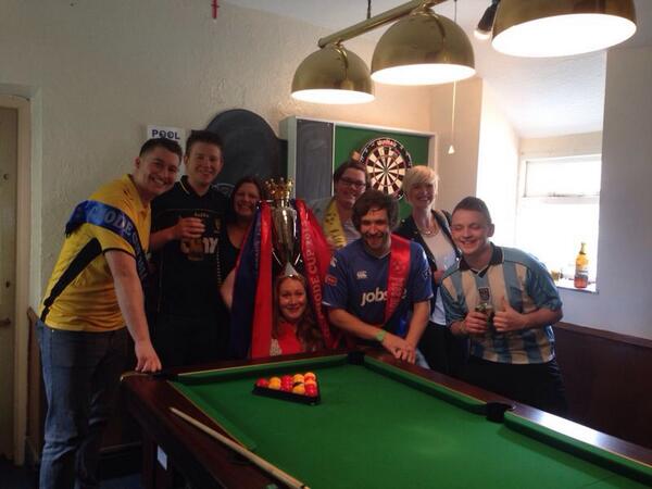 Devlinfish's tweet photo. @FootballRamble "Chode Cup" fantasy football final day party... A5 pub crawl... First four #rogerjohnson http://t.co/cZlBRG8QPj