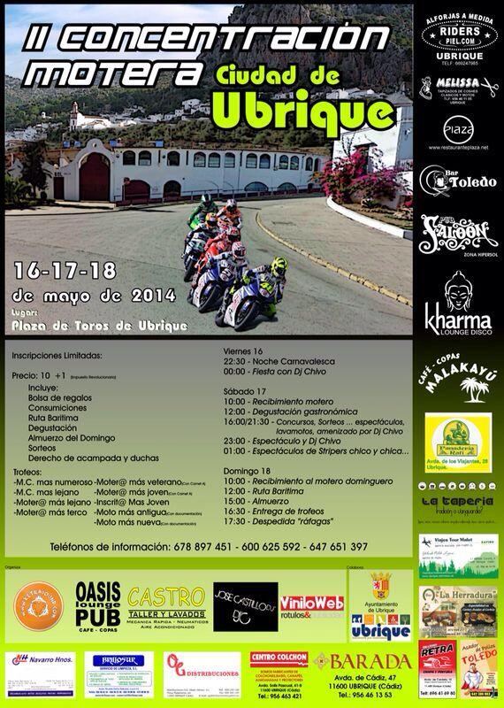 kharmaUbrique's tweet photo. Este fin de semana II Concentración Motera Ciudad de Ubrique! No te lo puedes perder! @reciodm @retrasound  RT RT http://t.co/nCh0ymqXRP