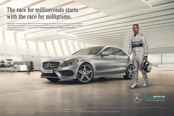 MercedesBenzEC's tweet photo. "La carrera por milisegundos empieza con la carrera por los miligramos" http://t.co/PFR7bYGvXl
