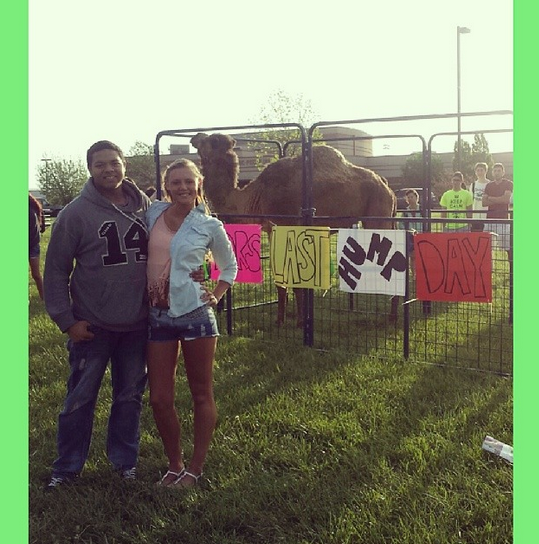 WeAreTeachers's tweet photo. Hump Day, anyone? Top Senior Pranks of 2014 http://t.co/ZyeiiOoSO2 #edchat #classof2104 http://t.co/mLVIkzexFv