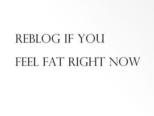 not_thin_FUCK's tweet image. Reblog if you feel fat right now