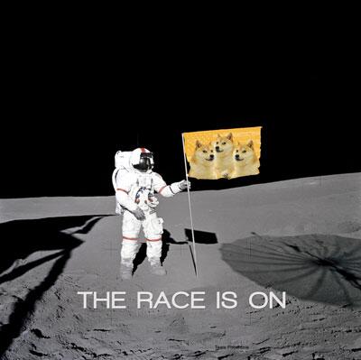 paulvigna's tweet photo. RT @verycharity: @paulvigna #dogecoin also set to appear on a 'car' on the moon. http://t.co/rmQpE3ClAD #dogepollo http://t.co/m26wrnSgta